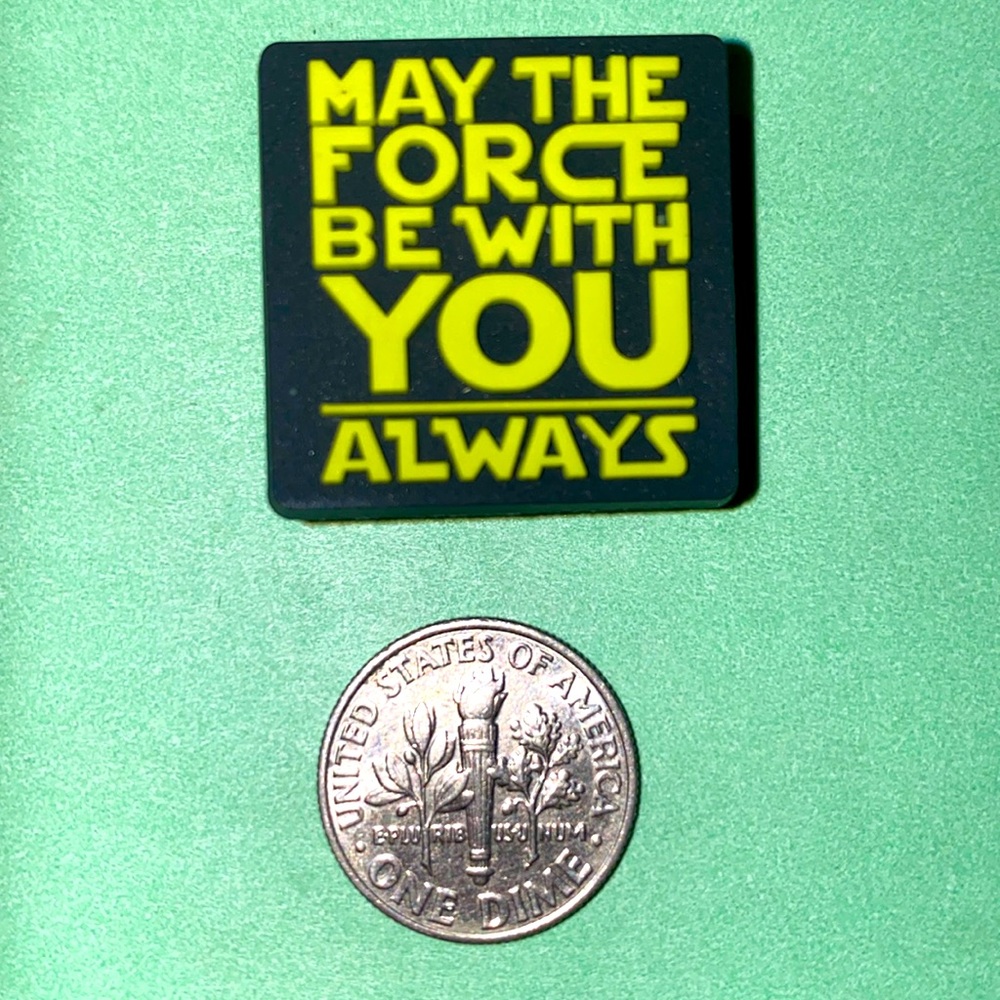 (10 for $15) MAY THE FORCE BE W/ YOU ALWAYS Star Wars Crocs Shoe Charms